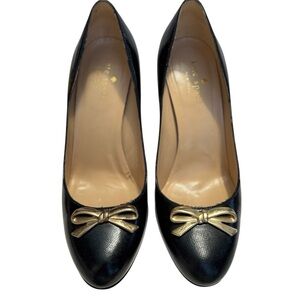 Kate Spade Black Heels with Gold Accent
